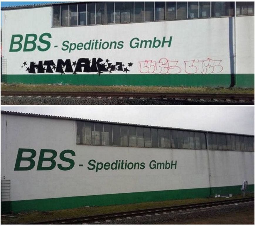 Lagerhalle - Frankfurt - Fassadenfarbe Lagerhalle - Frankfurt - Fassadenfarbe